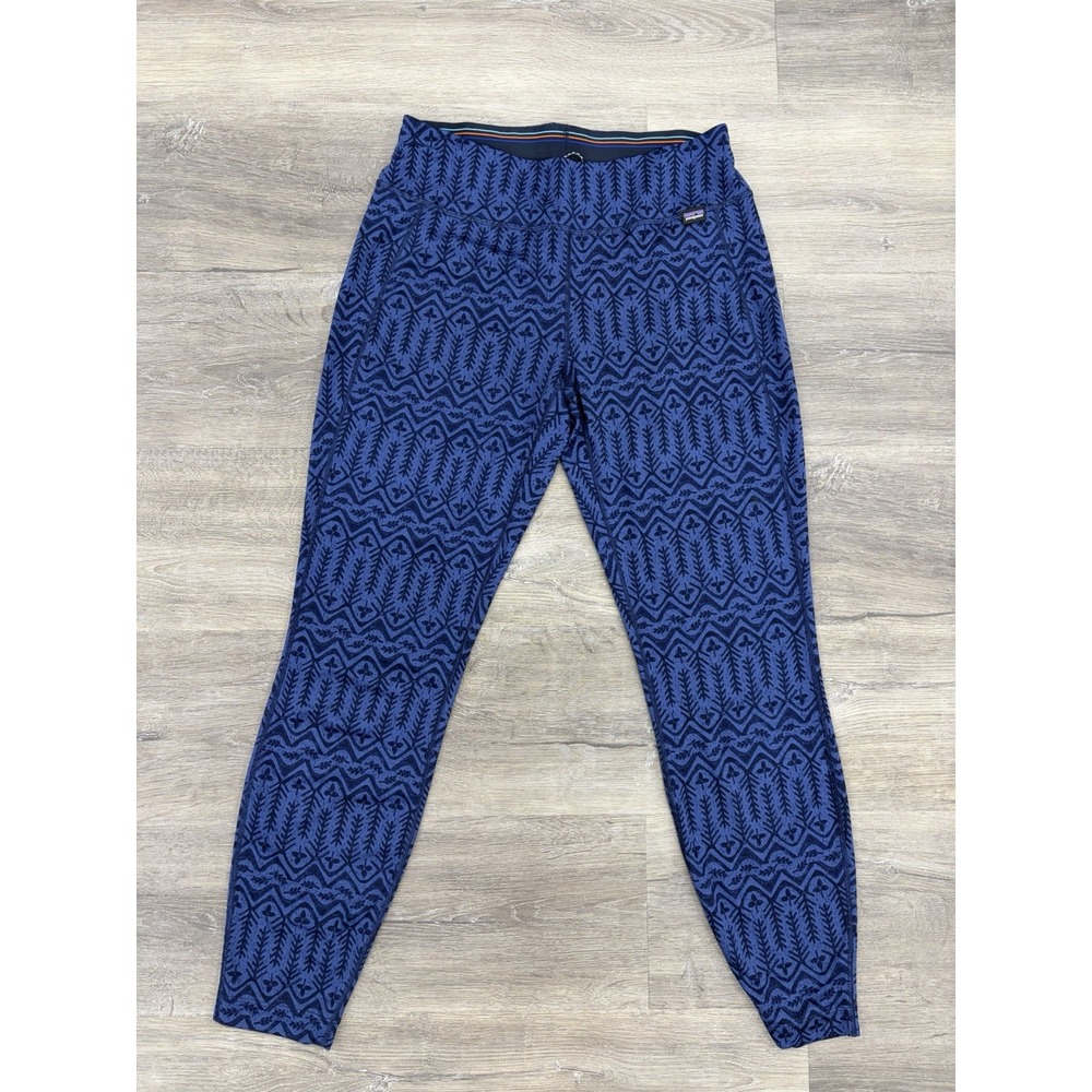 Patagonia Womens Medium Capilene Midweight Bottoms Blue Base Layer Leggings Gorp